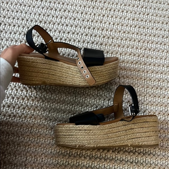 Rue21 Black and Tan Platform Sandals with Modern Design - Picture 9 of 9